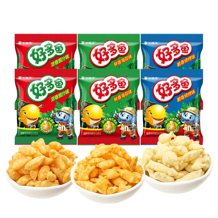好丽友薯片/薯条好多鱼6连包儿童零食