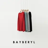 BAYBERYL老贝天鹅颈*气质船领瘦羊绒柔肤秋针织衫ZZS5H2103-9/27