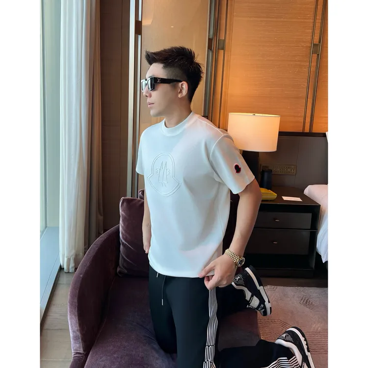 【摩登玛雅】李查德痞帅男装秋液氨棉简约上衣男士绣标百搭短袖T恤