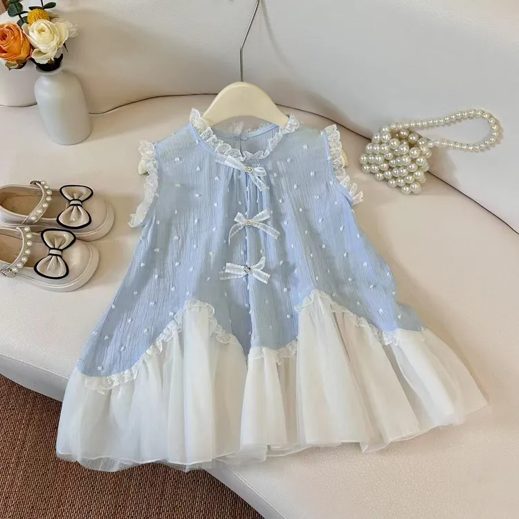 1756连衣裙夏装新款韩版无袖背心裙子洋气小女孩网纱公主裙