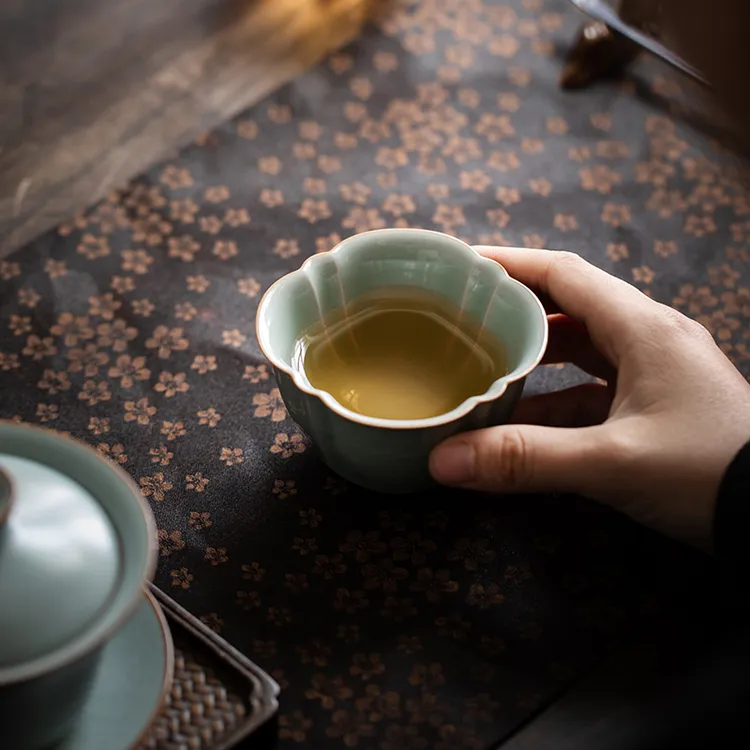 汝瓷茶具主人杯天青开片送礼汝窑手工杯单杯茶壶盖碗陶瓷喝茶茶杯