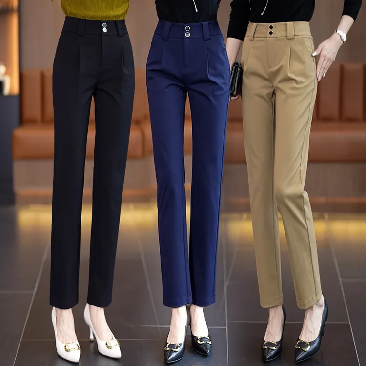 TUCANO/啄木鸟新款直筒高腰休闲显瘦宽松小个子女士烟管裤子秋款n