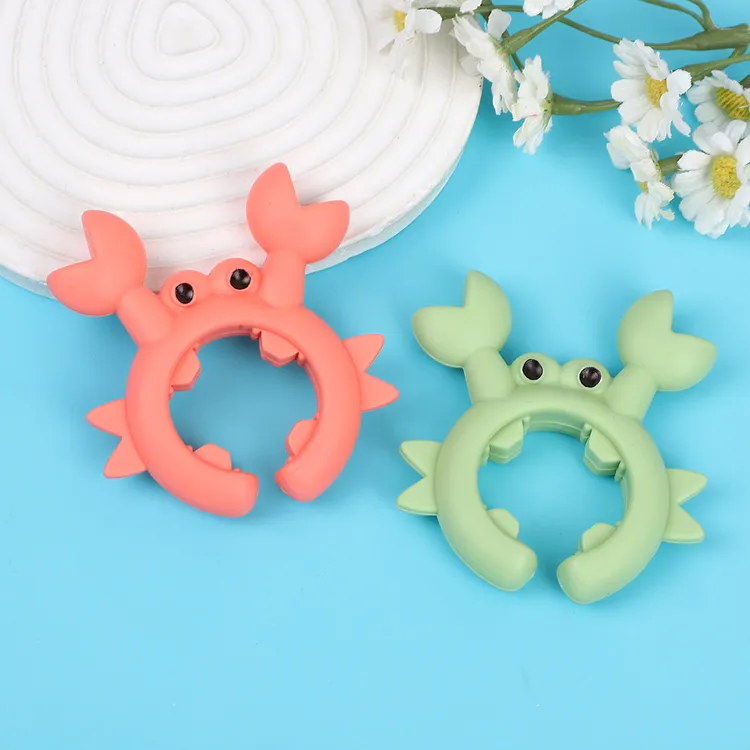 新疆西藏包邮卡通螃蟹锅铲架一体置物架厨房锅把手柄卡扣架子汤勺