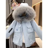 【小首尔】现货-男童真领子冬季户外保暖加棉加绒派克服HBB6197
