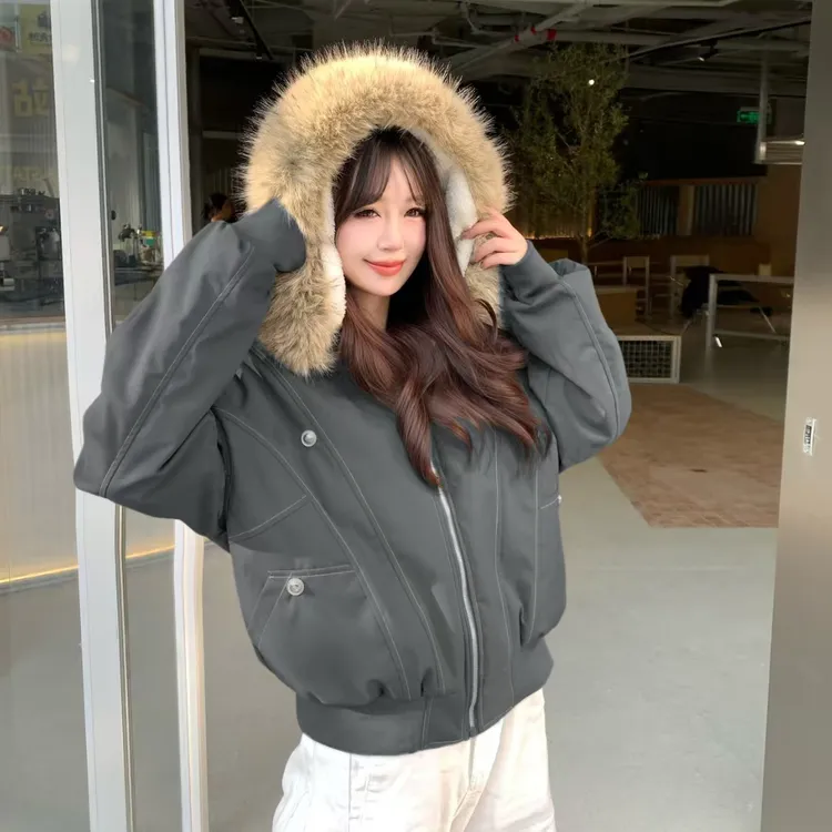 冬季棉服女2025新款座山雕外套棉衣加绒加厚派克服小个子短款棉袄