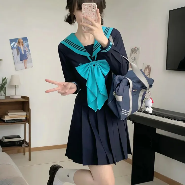 【原创正版】青三本初音色JK水手服短袖制服日系jk推荐套装夏季
