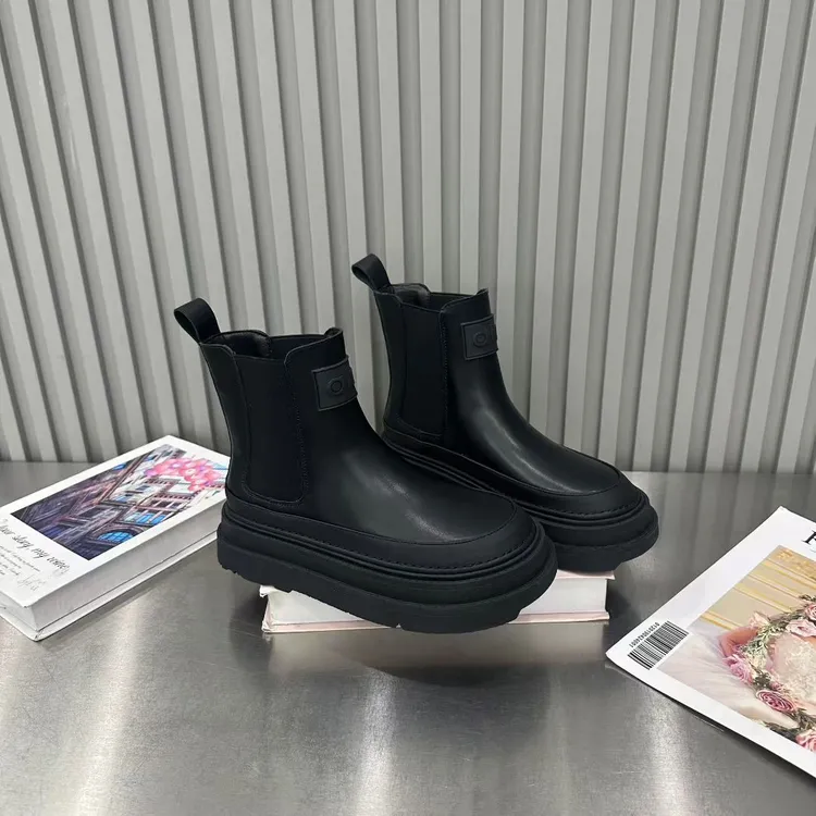 欧货厚底切尔西马丁靴女2025新款时尚简约百搭轻便短靴显瘦时髦靴