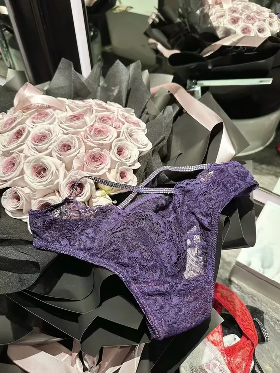 【紫晶夜藤】高级紫色闪钻女士内裤