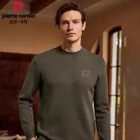 皮尔卡丹秋冬季舒适时尚休闲百搭宽松潮流半高领保暖男士针织衫