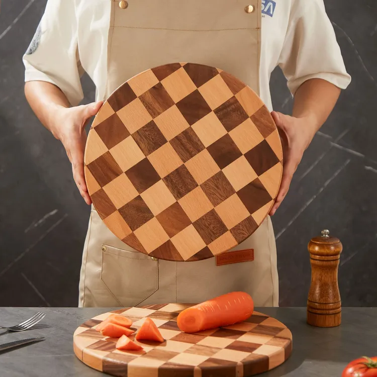 棋盘格菜板胡桃木相思木抗菌防霉家用切菜板实木菜板砧板粘板案板