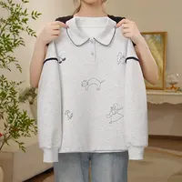 女童卫衣春秋款2025新款翻领卡通时髦百搭儿童秋装上衣Q63157