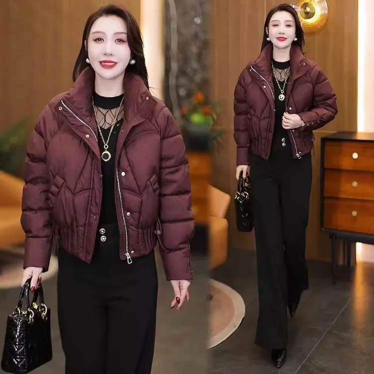 时尚棉服女款2025新款冬季棉衣厚外套今年流行休闲爆款洋气小棉袄