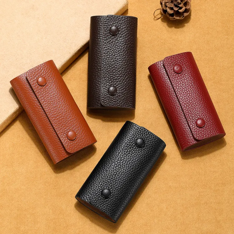 真皮质感钥匙包家用多功能男士个性简约锁匙包女式大容量锁匙扣