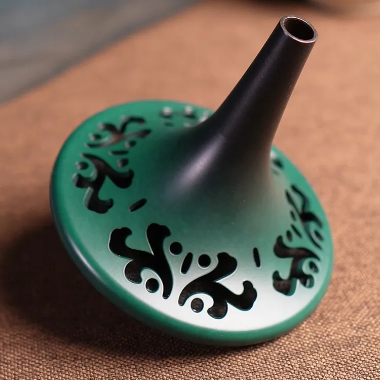 【金陵香录】转转陀螺黄铜香炉香插桌面摆件黄铜摆件书房卧室家居