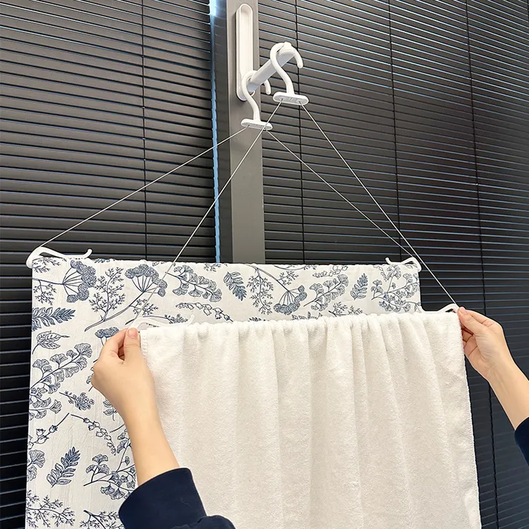拾物造家大衣架晒被子床单阳台伸缩加长大号晾衣架晒浴巾毛巾被套