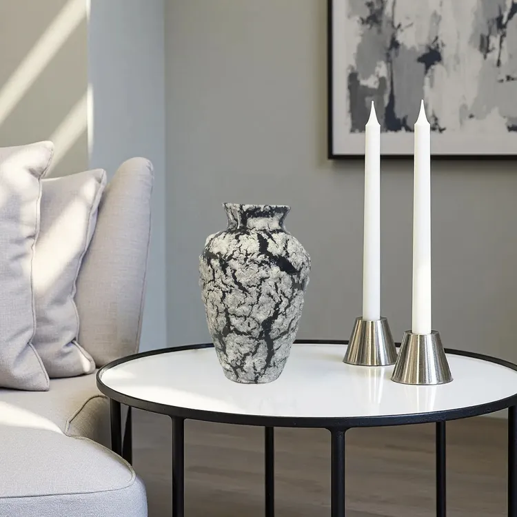 客厅摆件侘寂风陶瓷插花陶瓷花瓶台面花器复古陶瓷小花瓶手工花瓶