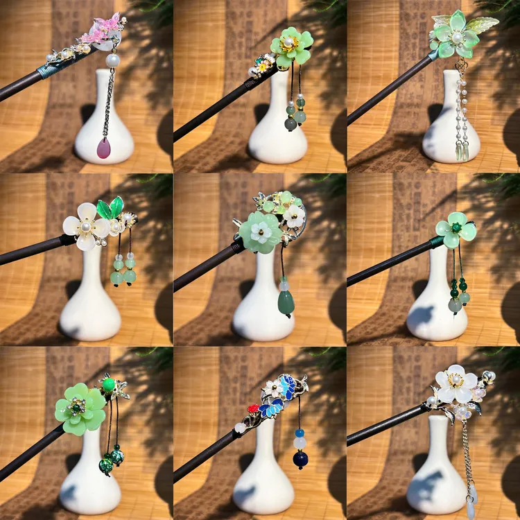 流苏发簪新中式流苏发簪休闲风古装风仙女风气质发簪
