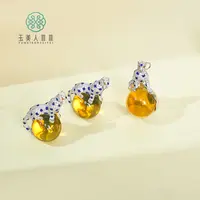 石惑珠宝~蓝珀豹子吊坠~多样性发一