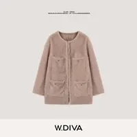 W.Diva【蔷薇】西班牙进口拉贡皮毛一体小香手工结构外套54C263158