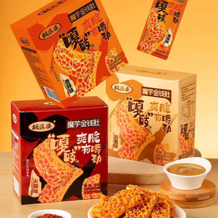 胡婆婆魔芋金钱肚麻酱素毛肚火锅辣味素食解馋上班/宿舍充饥零食