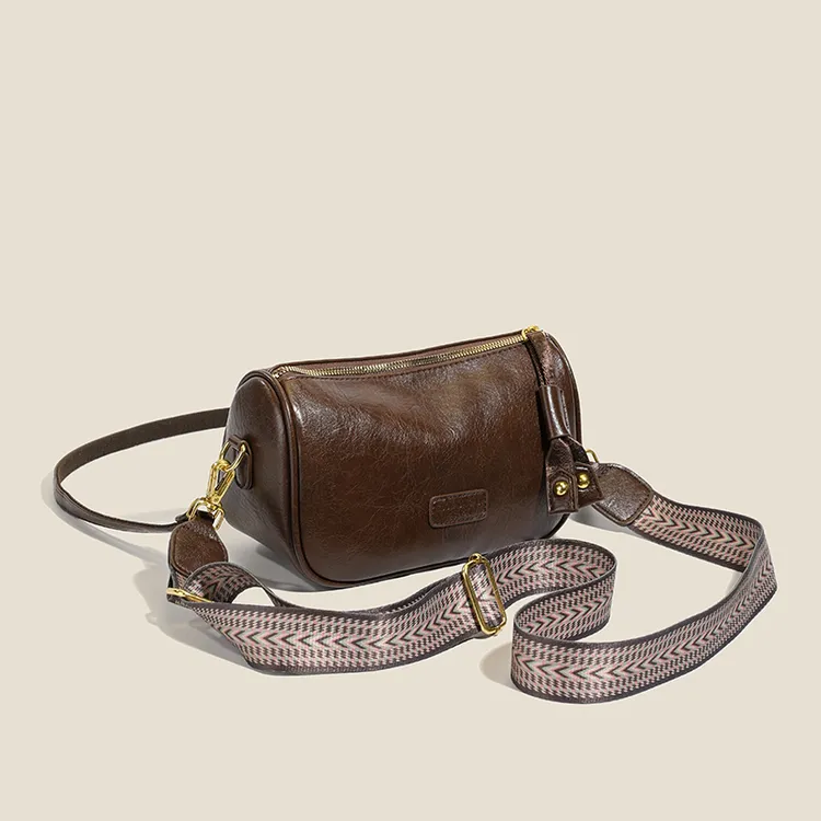 5 个 兜 两条肩带女包2025新款百搭休闲单肩斜挎包时尚多层软皮包