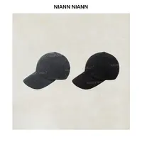  NiannNiann 新品高级感时尚搭配保暖双层羊毛刺绣棒球帽16474