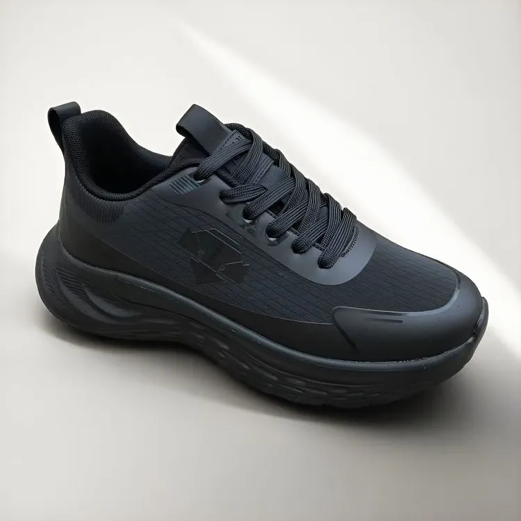 男鞋2025秋冬季新款皮面运动休闲鞋软底黑色百搭鞋子男加绒保暖