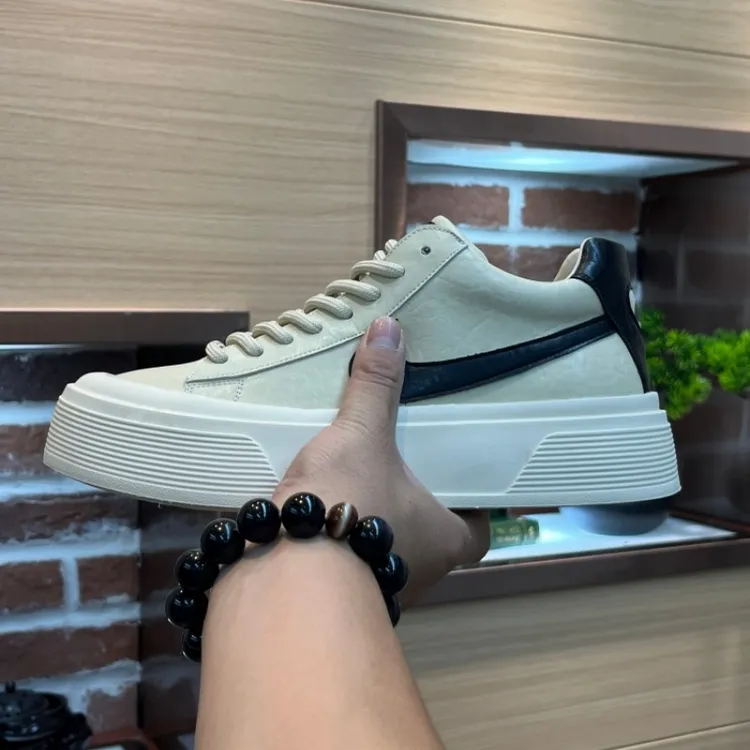 男士2025秋季新款舒适潮流百搭休闲鞋男士时尚拼色系带痞帅潮男鞋