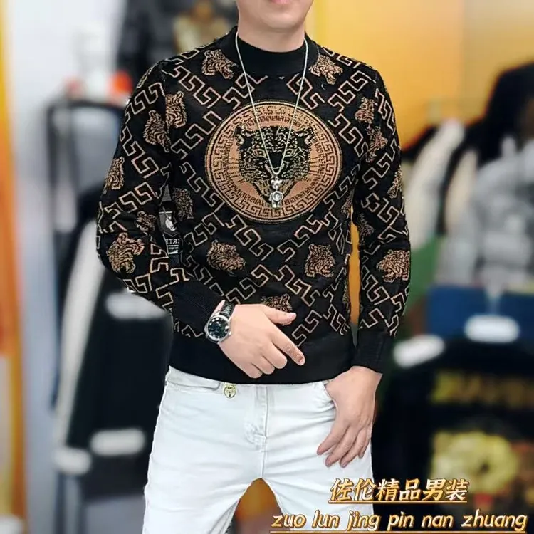 8885冬季新款时尚男士欧版修身长袖毛衣