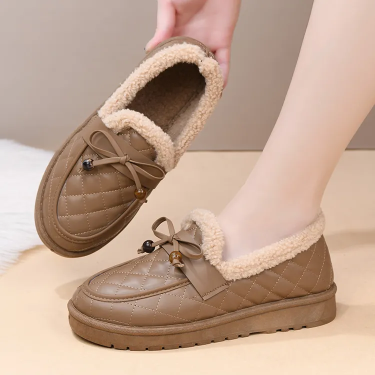 雪地靴女鞋冬季新款老北京棉鞋加绒加厚毛毛鞋保暖防滑舒适妈妈鞋