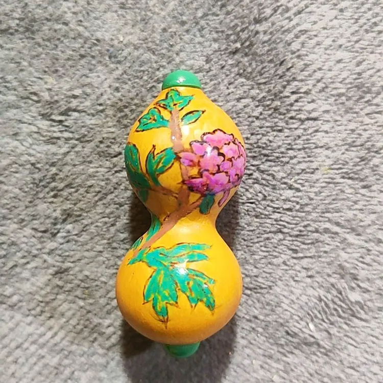 天然葫芦绕指手捻葫芦烙画彩绘盘玩不掉色