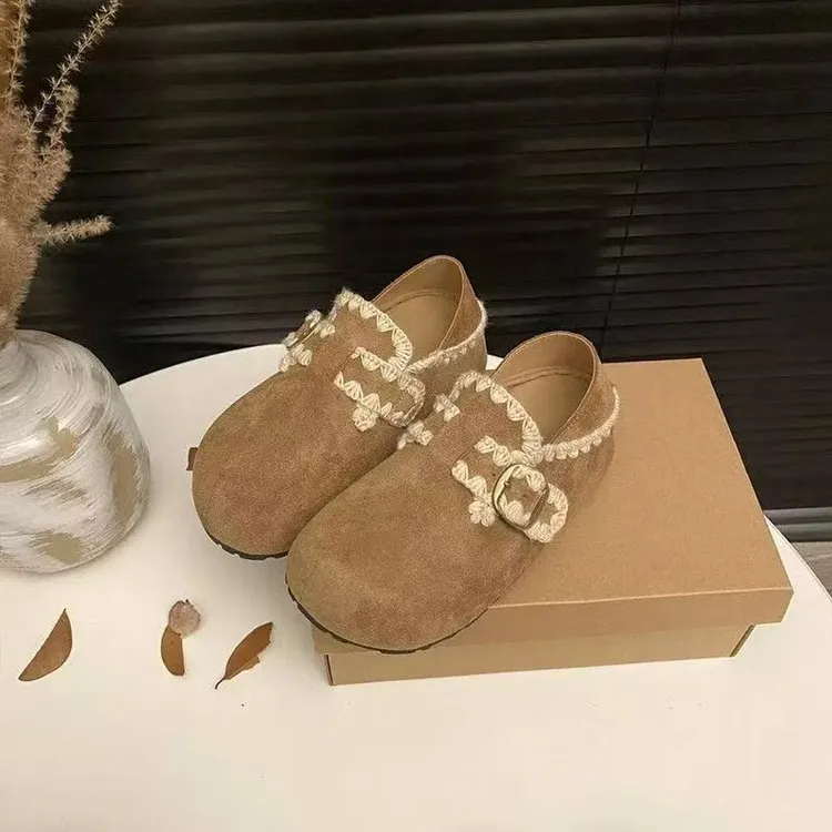 一脚蹬秋季学院风胶粘增高单鞋女士舒适鞋子冬季加绒