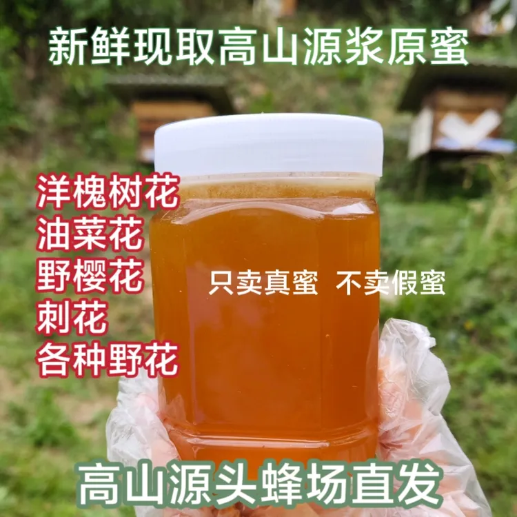 纯正农家自产采集百花野山花的土蜂蜜