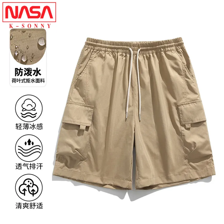NASA户外休闲短裤男士夏季美式工装五分裤潮流宽松百搭透气运动裤