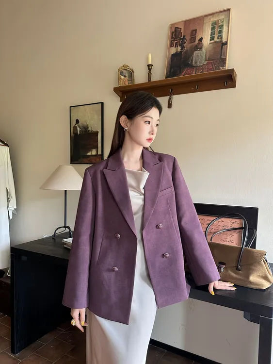 EIA一尧【长岛初秋】复古廓形气质女人高级西装外套松弛百搭休闲秋