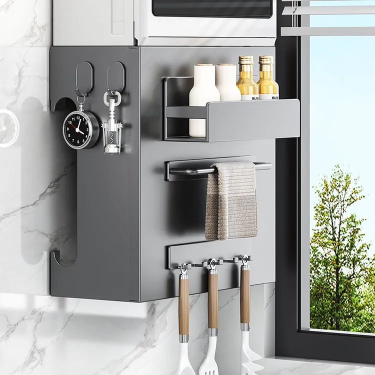 燃气热水器遮挡罩厨房天然气煤气管道遮丑洞洞板装饰壁挂炉置物架