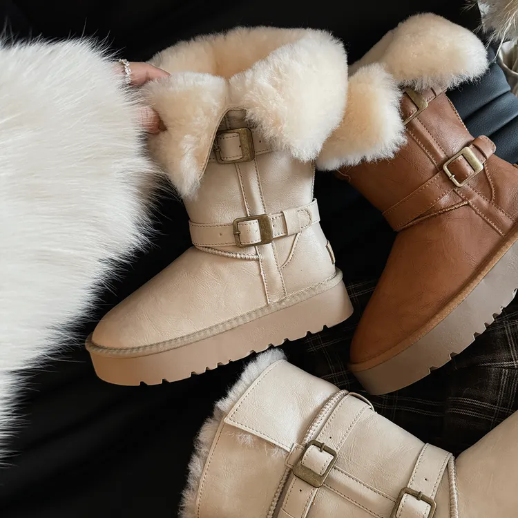 时尚防水雪地靴澳洲雪地靴百搭保暖厚底中筒