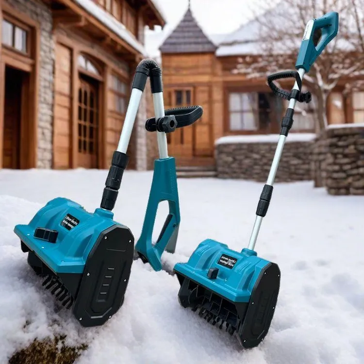 伸缩杆锂电扫雪机充电式抛雪机手扶清雪机小区物业鱼塘马路除雪机
