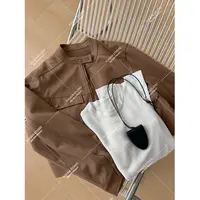  【YUUXIN】费城日落~秋季复古宽松立领皮衣皮夹克麂皮绒外套女