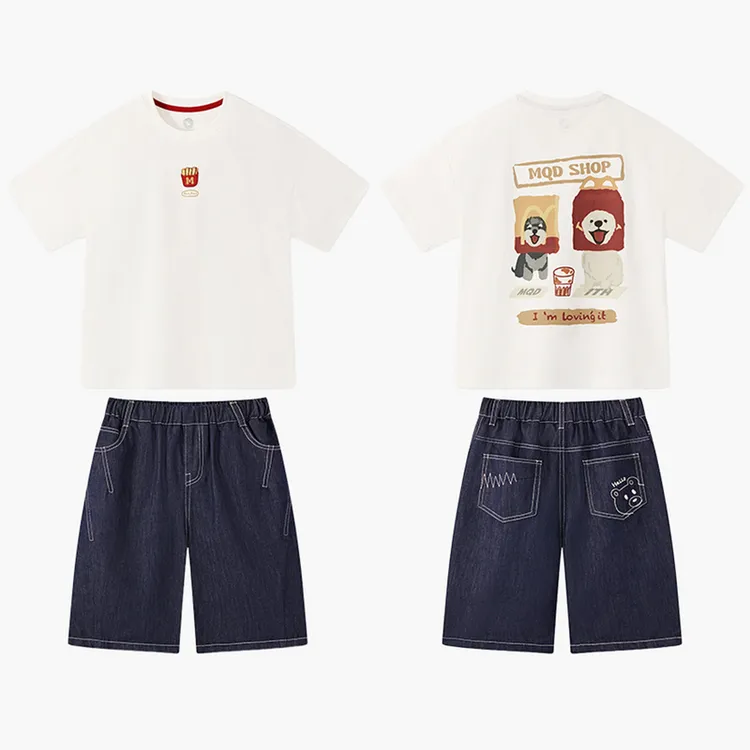 套装男童夏季童装夏装短袖小孩休闲运动潮酷TCW0377GMQD新品