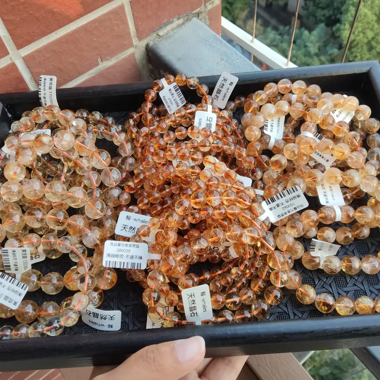 ✨『鲸whales』巴西黄黄塔晶天然水晶黄阿塞性价比手串（随机发其一）