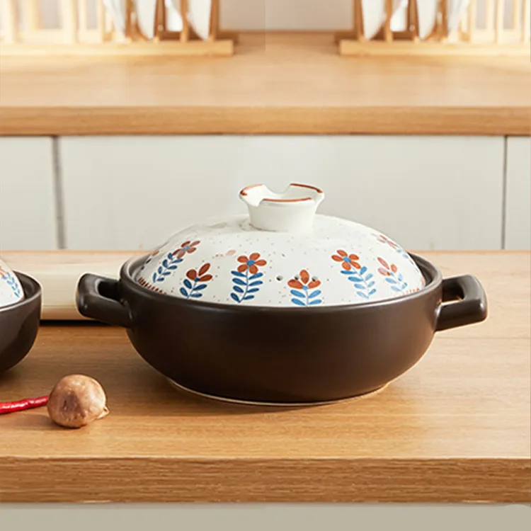 新疆包邮日式砂锅煲汤用家用燃气灶专用炖锅耐高温干烧不裂陶瓷煲