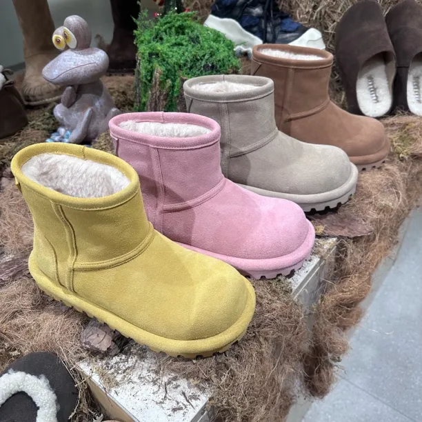 波斐马卡龙女款短筒雪地靴保暖冬季舒适防滑2934-2935-2936-3937