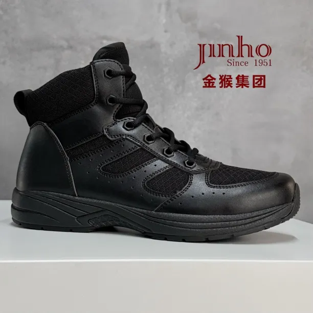 Jinho/金猴中筒黑户外靴舰艇超轻透气防刺防滑QT3006A