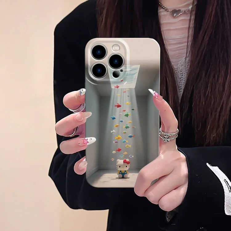 ZMGX可爱鱼群KT适用苹果16promax菲林手机壳华为P70oppo小米vivo