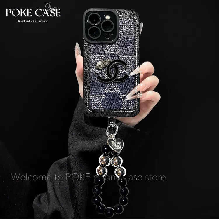 轻奢瞳眼十字纹双C适用于苹果16华为vivo小米oppo手链手机壳