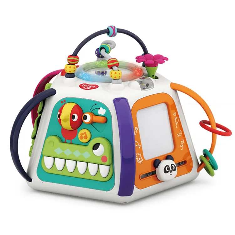 汇乐六面体婴儿多面体拍拍鼓手拍鼓宝宝益智早教玩具18种游戏