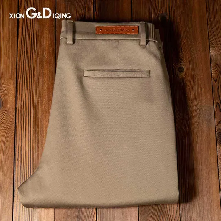 【可机洗精纺澳洲羊毛】秋冬厚款高棉斜插口袋商务休闲宽松大直筒