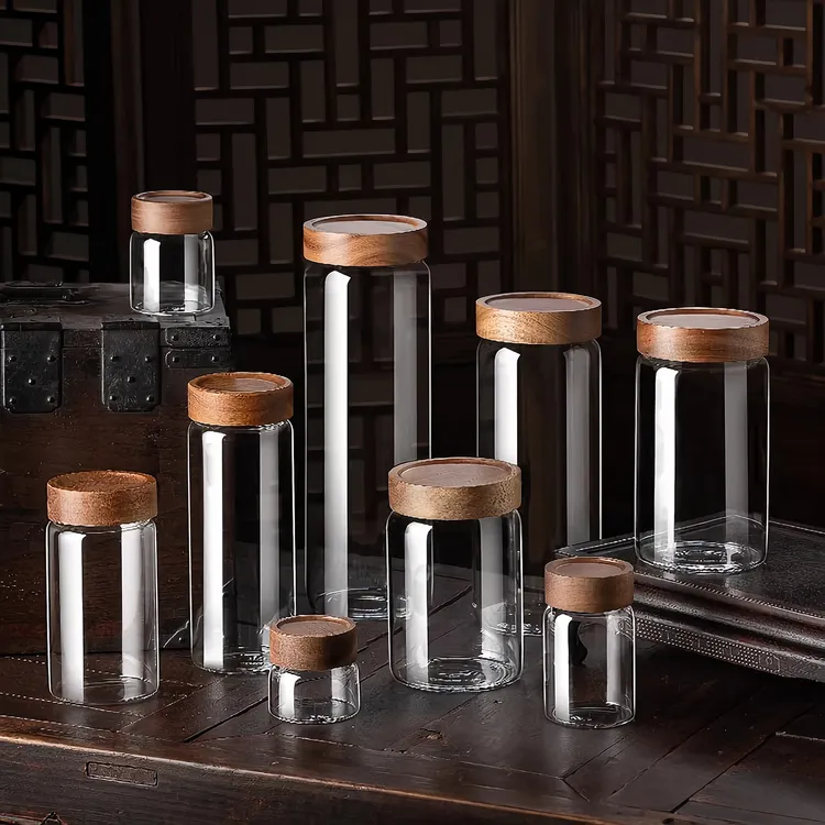 高硼硅玻璃瓶子密封罐厨房家用茶叶坚果干果咖啡豆防潮收纳储物罐