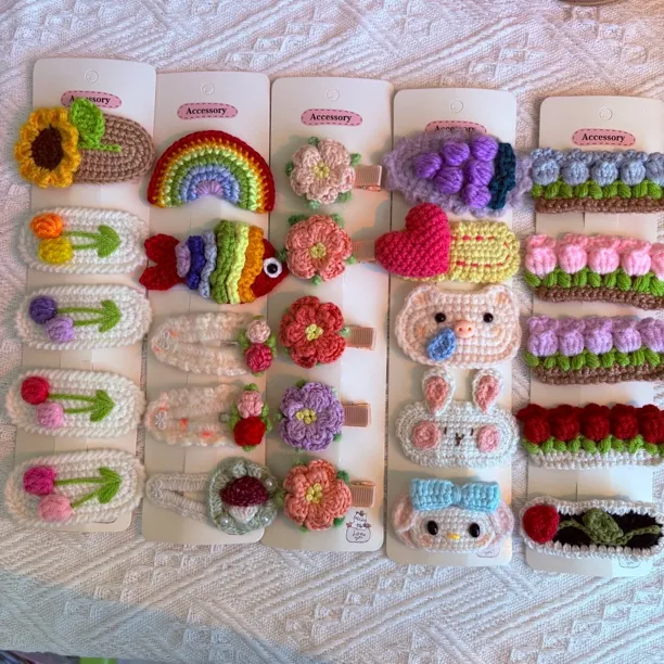 少女风女BB夹时尚OL韩版韩式发夹ins饰品韩版刘海夹夹子边夹钩织